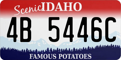 ID license plate 4B5446C