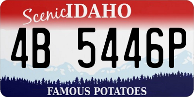 ID license plate 4B5446P