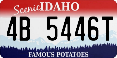 ID license plate 4B5446T
