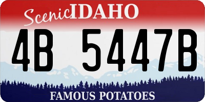 ID license plate 4B5447B