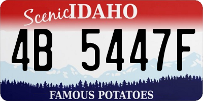 ID license plate 4B5447F