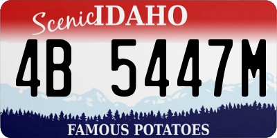 ID license plate 4B5447M