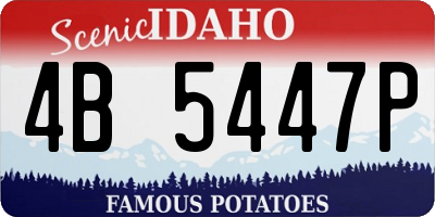 ID license plate 4B5447P