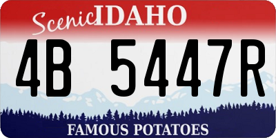ID license plate 4B5447R