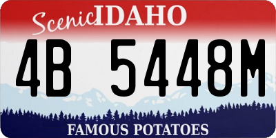 ID license plate 4B5448M