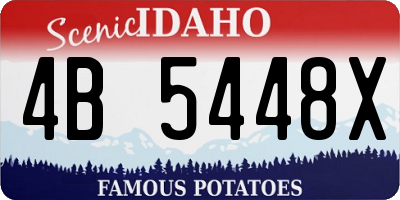 ID license plate 4B5448X