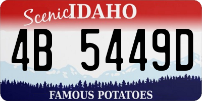 ID license plate 4B5449D
