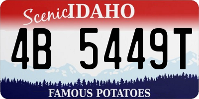 ID license plate 4B5449T