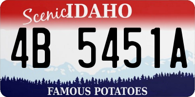 ID license plate 4B5451A