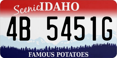 ID license plate 4B5451G