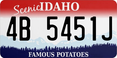 ID license plate 4B5451J