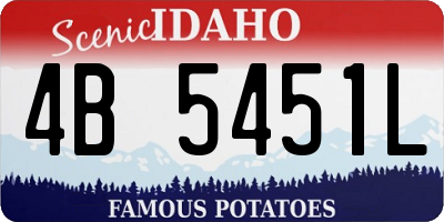 ID license plate 4B5451L