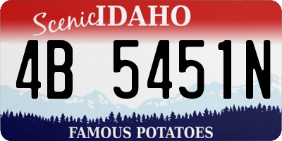 ID license plate 4B5451N