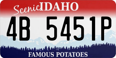 ID license plate 4B5451P