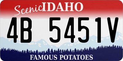 ID license plate 4B5451V