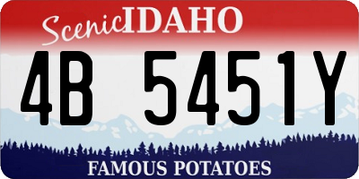 ID license plate 4B5451Y