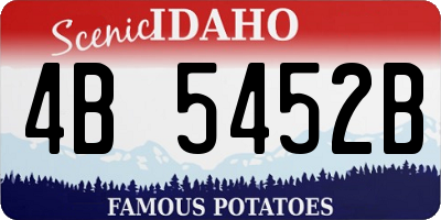 ID license plate 4B5452B