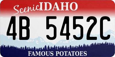 ID license plate 4B5452C