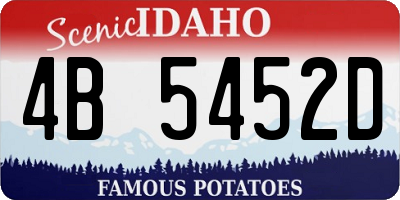 ID license plate 4B5452D