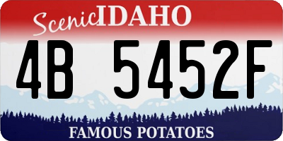 ID license plate 4B5452F