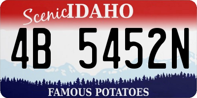 ID license plate 4B5452N