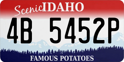 ID license plate 4B5452P