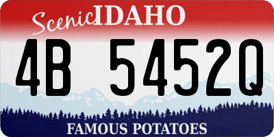 ID license plate 4B5452Q