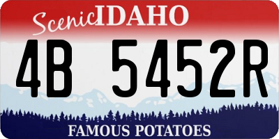 ID license plate 4B5452R