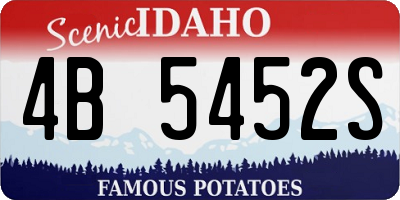 ID license plate 4B5452S