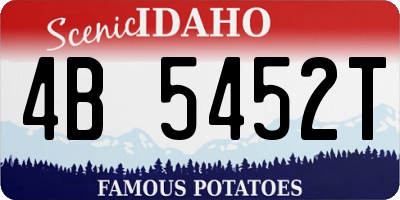 ID license plate 4B5452T