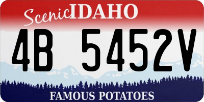 ID license plate 4B5452V