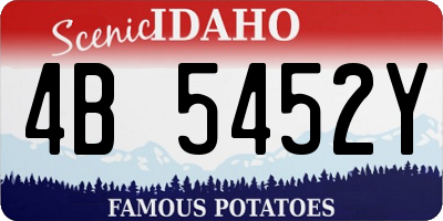 ID license plate 4B5452Y