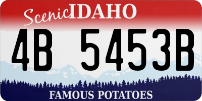 ID license plate 4B5453B
