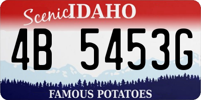 ID license plate 4B5453G