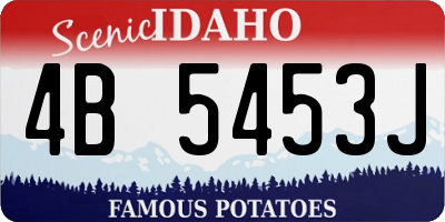 ID license plate 4B5453J
