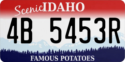 ID license plate 4B5453R