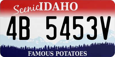 ID license plate 4B5453V