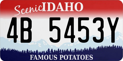 ID license plate 4B5453Y