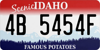 ID license plate 4B5454F