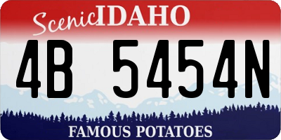 ID license plate 4B5454N