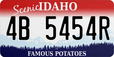 ID license plate 4B5454R