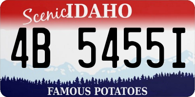 ID license plate 4B5455I