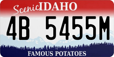 ID license plate 4B5455M