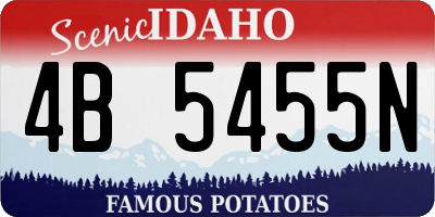 ID license plate 4B5455N