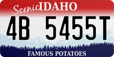 ID license plate 4B5455T