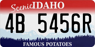 ID license plate 4B5456R