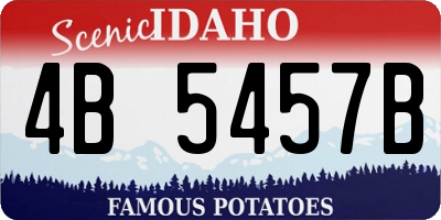 ID license plate 4B5457B