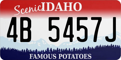 ID license plate 4B5457J