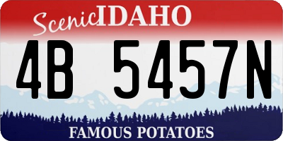ID license plate 4B5457N