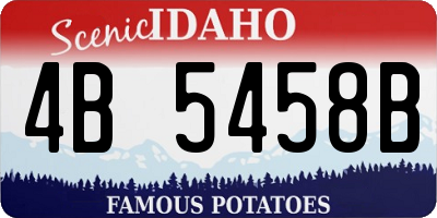 ID license plate 4B5458B
